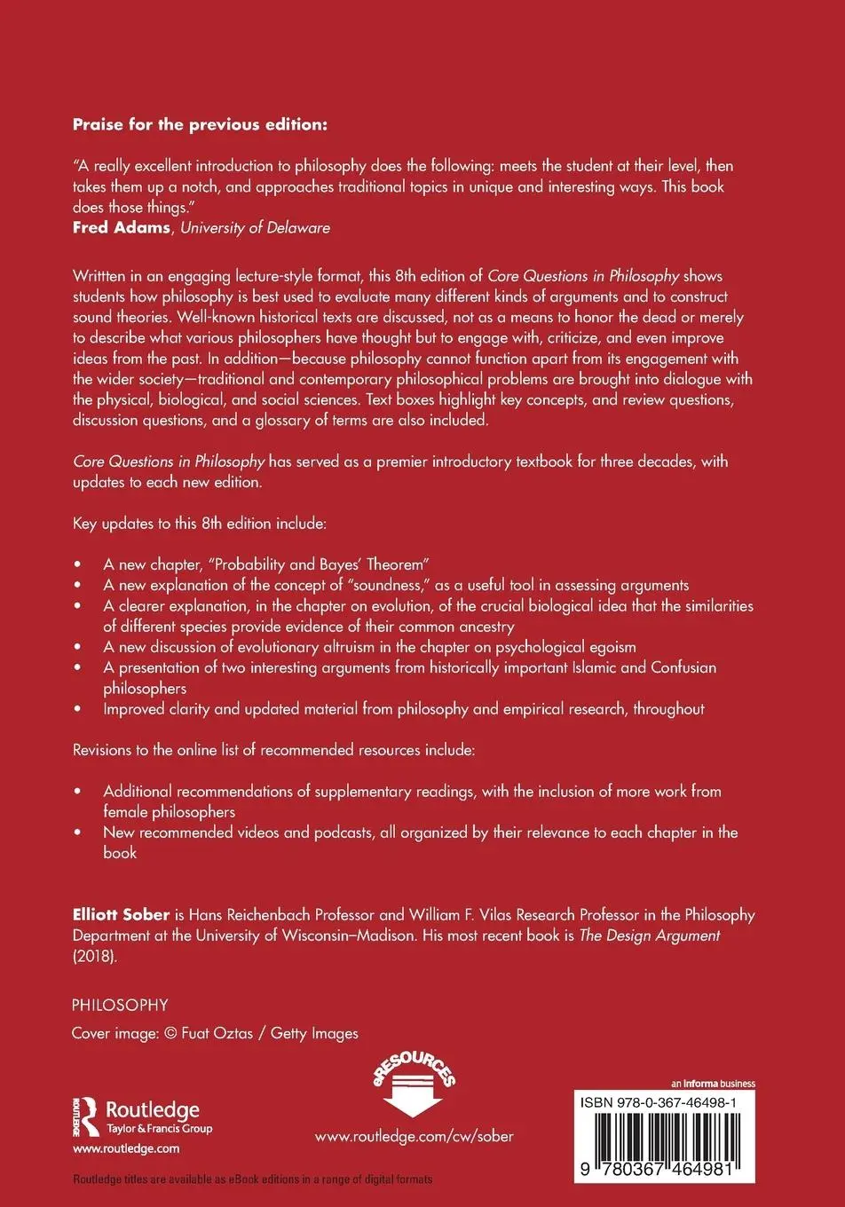 Rückseite: 9780367464981 | Core Questions in Philosophy | Elliott Sober | Taschenbuch | Englisch