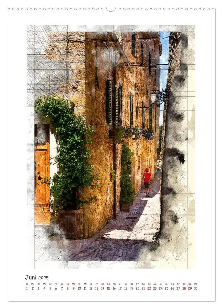 Bild: 9783435924981 | Toskanische Winkel (Wandkalender 2025 DIN A2 hoch), CALVENDO...