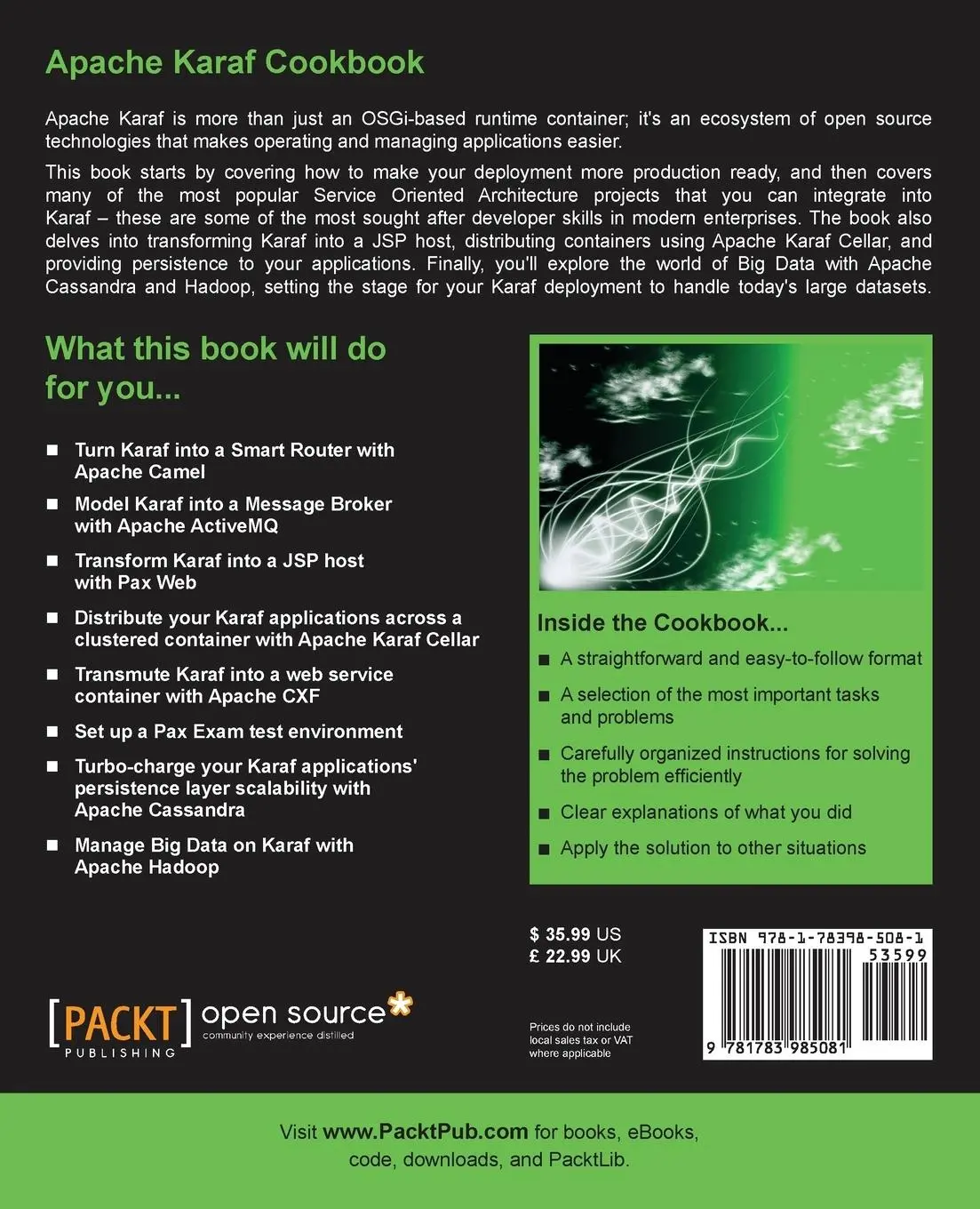 Rückseite: 9781783985081 | Apache Karaf Cookbook | Achim Nierbeck (u. a.) | Taschenbuch | 2014