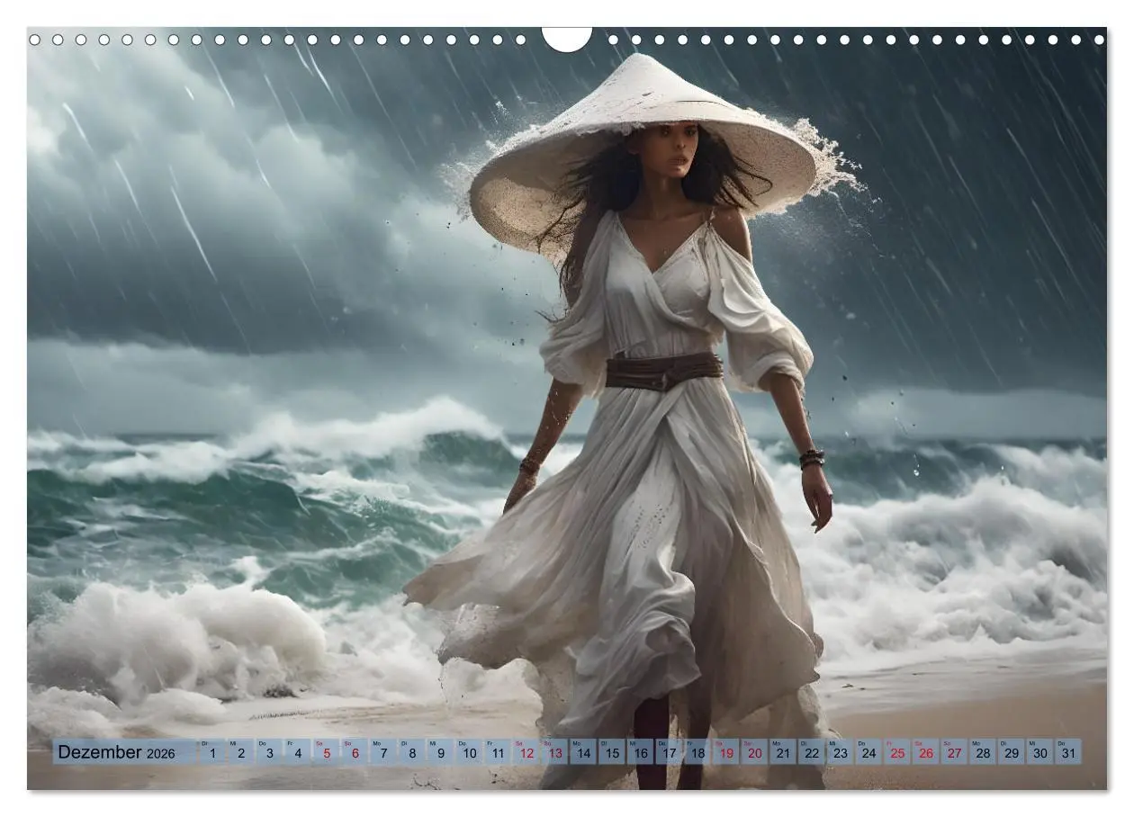 Bild: 9783457385081 | Strandzauber- Frauen in eleganten Kleidern (Wandkalender 2026 DIN...