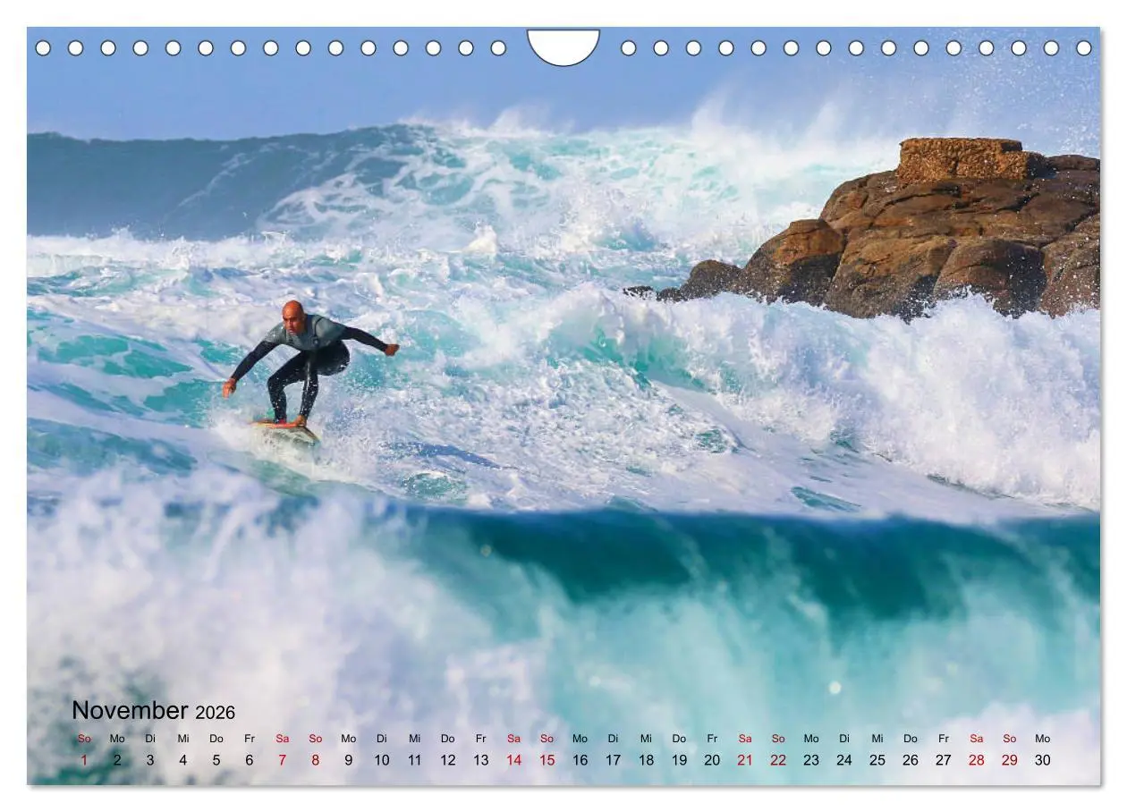 Bild: 9783457835081 | Surfen - die perfekte Welle (Wandkalender 2026 DIN A4 quer),...