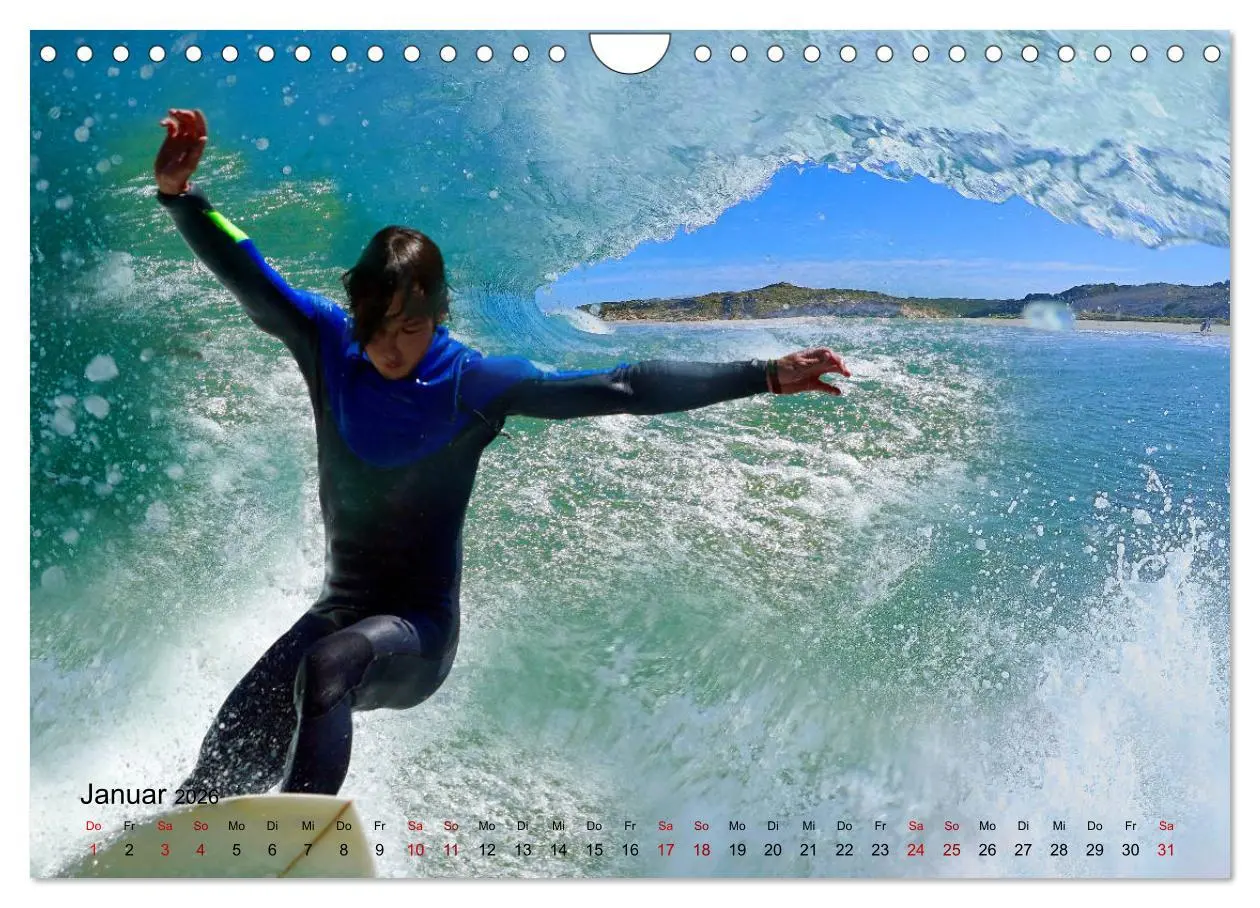 Bild: 9783457835081 | Surfen - die perfekte Welle (Wandkalender 2026 DIN A4 quer),...