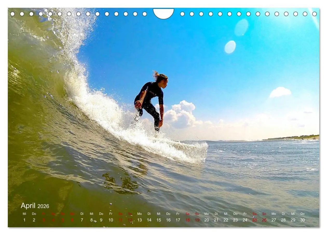 Bild: 9783457835081 | Surfen - die perfekte Welle (Wandkalender 2026 DIN A4 quer),...