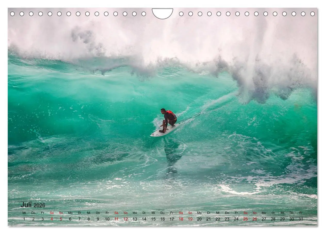 Bild: 9783457835081 | Surfen - die perfekte Welle (Wandkalender 2026 DIN A4 quer),...