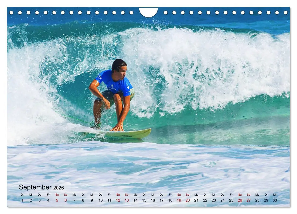 Bild: 9783457835081 | Surfen - die perfekte Welle (Wandkalender 2026 DIN A4 quer),...