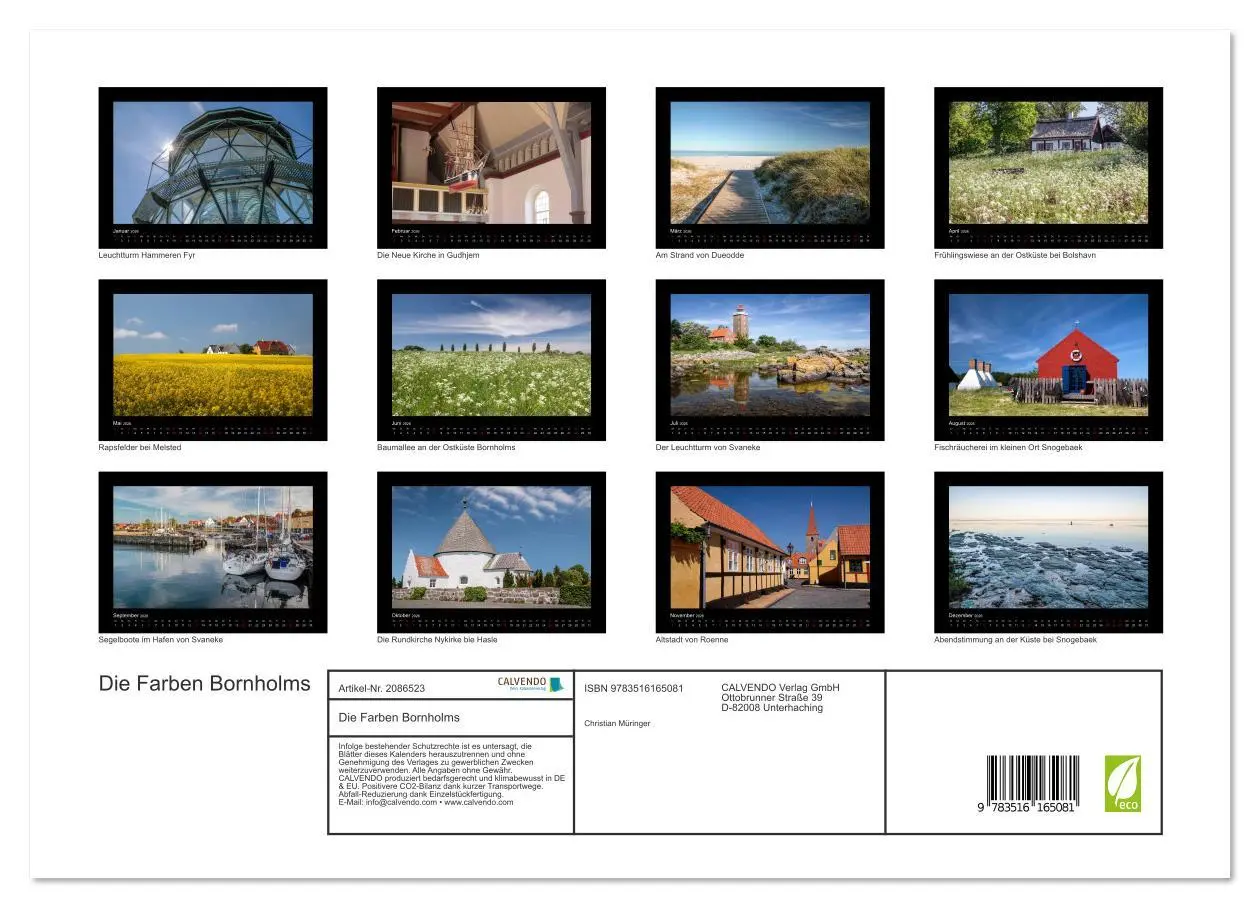 Bild: 9783516165081 | Die Farben Bornholms (hochwertiger Premium Wandkalender 2026 DIN A2...