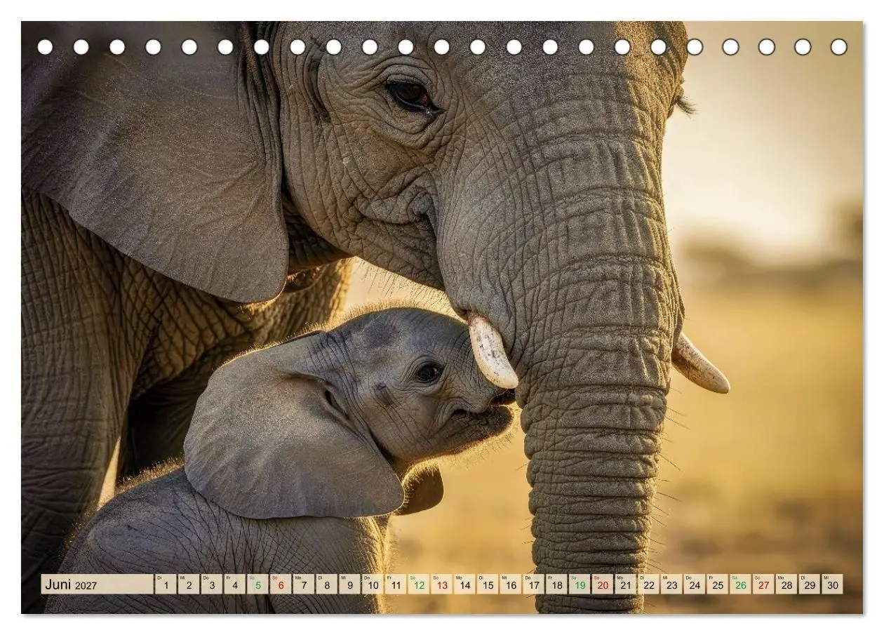 Bild: 9783516785081 | Große und kleine Elefanten (Tischkalender 2027 DIN A5 quer),...