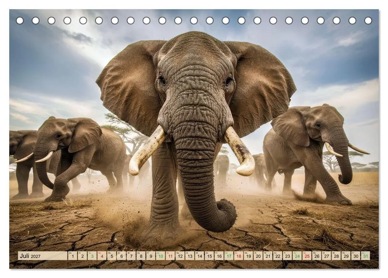 Bild: 9783516785081 | Große und kleine Elefanten (Tischkalender 2027 DIN A5 quer),...