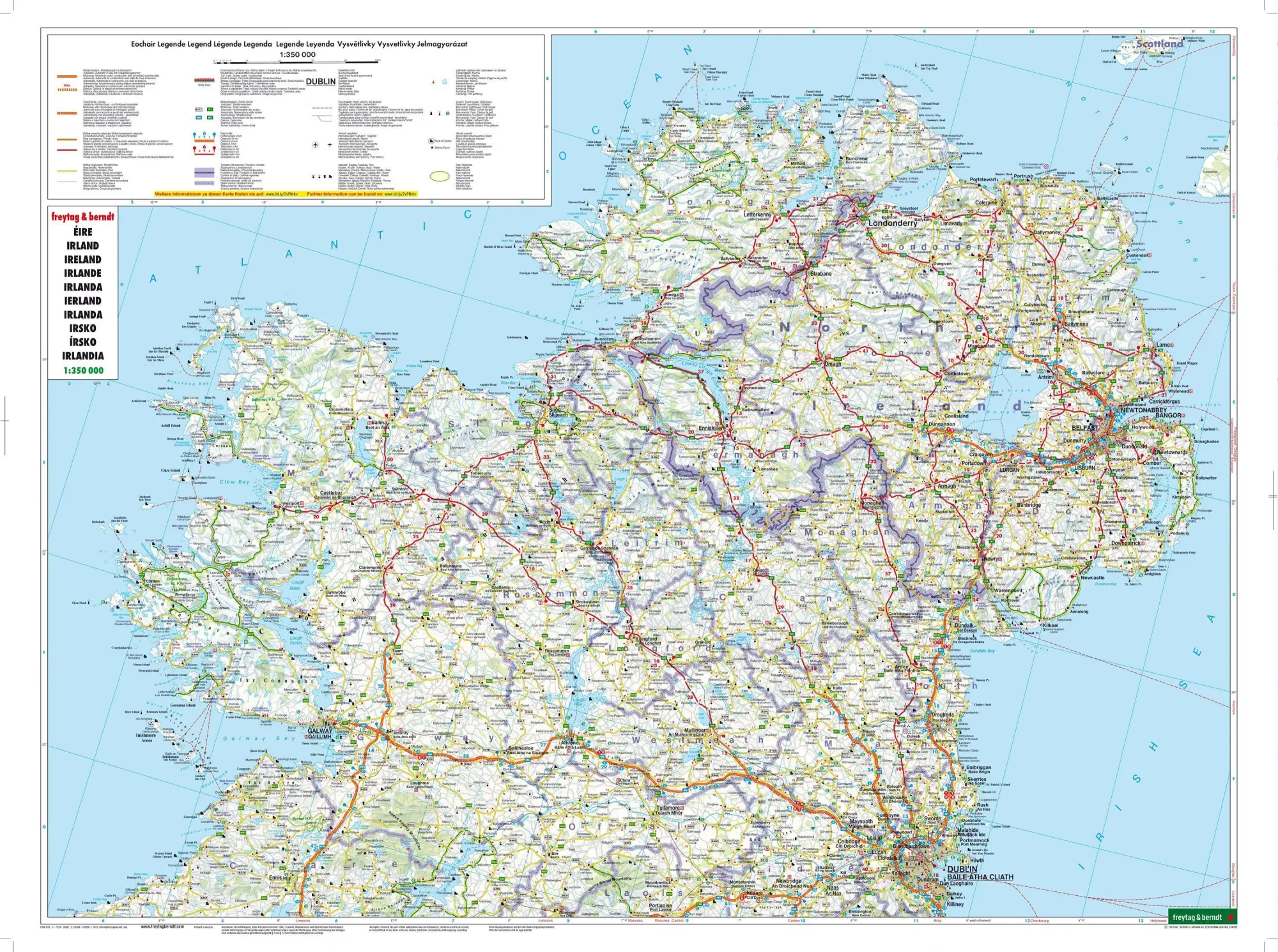 Bild: 9783707925081 | freytag &amp; berndt Straßenkarte Irland 1:350.000 | Freytag &amp; Berndt