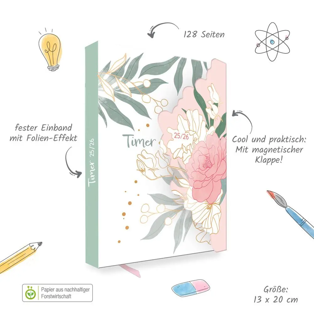 Bild: 9783988025081 | Trötsch Schülerkalender mit Klappe Gardendream 25/26 | KG | Kalender