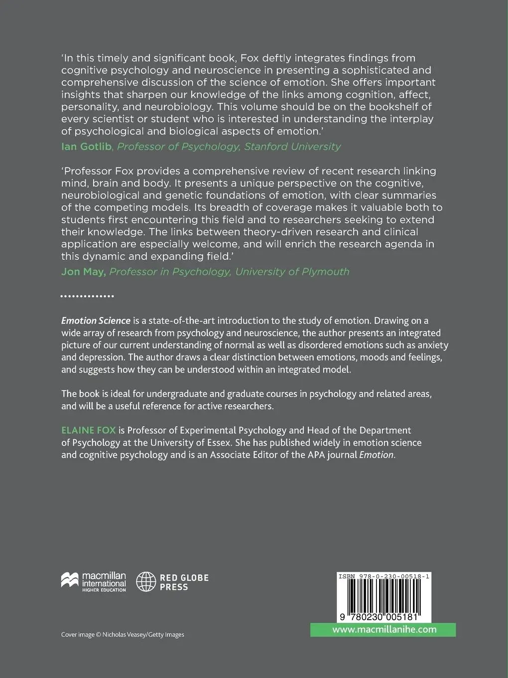 Rückseite: 9780230005181 | Emotion Science | Elaine Fox | Taschenbuch | Englisch | 2008