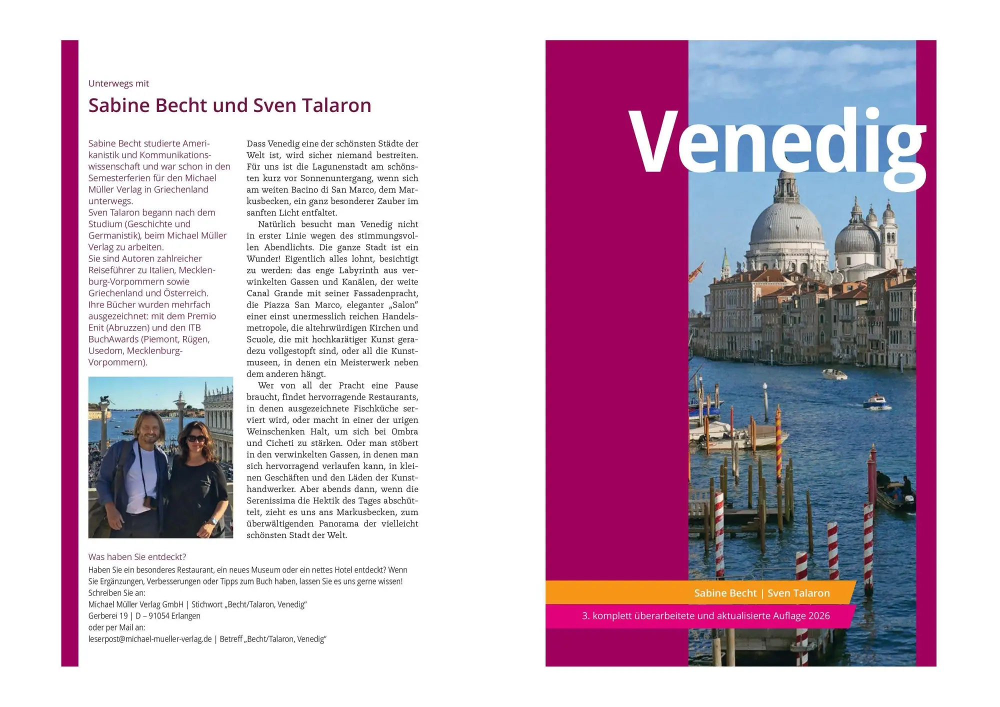 Bild: 9783966855181 | MICHAEL MÜLLER Reiseführer Venedig MM-City | Sven Talaron (u. a.)