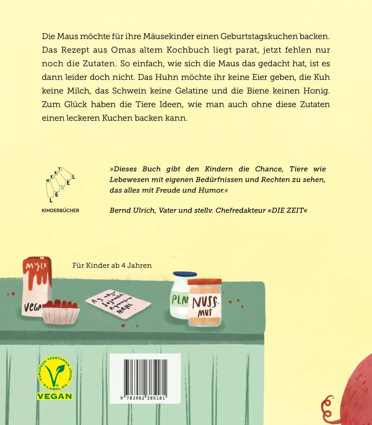 Rückseite: 9783982385181 | Tiere backen einen Kuchen | Dolunay Gördüm | Buch | 32 S. | Deutsch