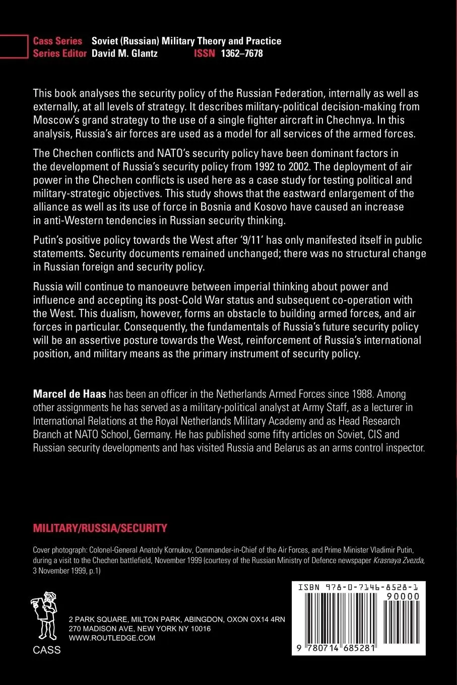 Rückseite: 9780714685281 | Russian Security and Air Power, 1992-2002 | Marcel de Haas | Buch