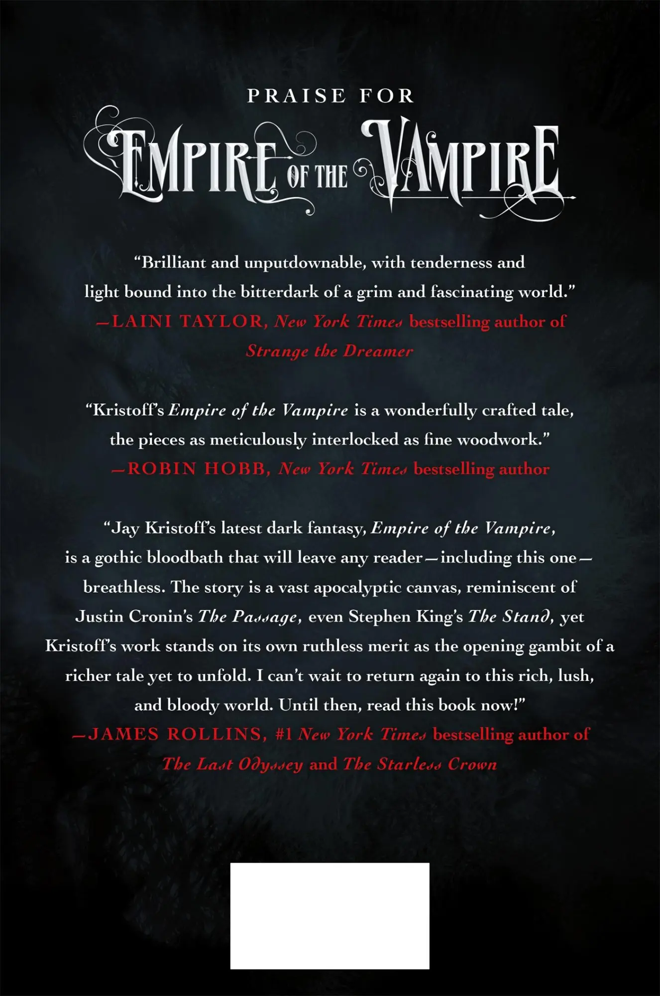 Rückseite: 9781250245281 | Empire of the Vampire | Book One | Jay Kristoff | Buch | Gebunden