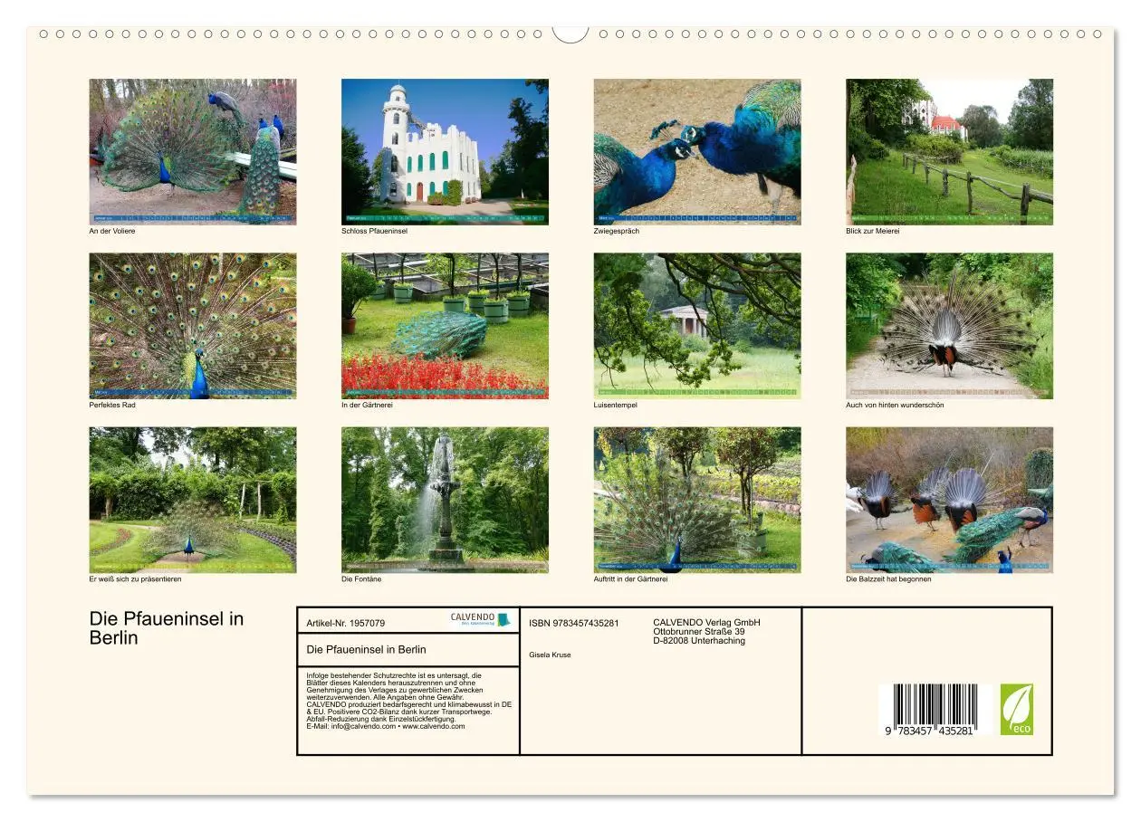 Bild: 9783457435281 | Die Pfaueninsel in Berlin (hochwertiger Premium Wandkalender 2026...