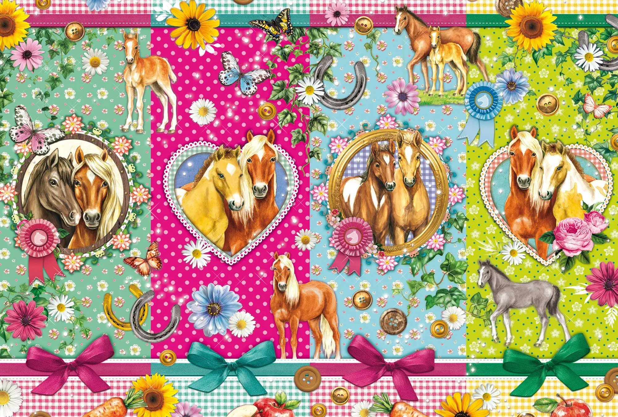 Bild: 4001504565381 | Alles fürs Pferdeglück | Kinderpuzzle Graspappe Standard 200 Teile