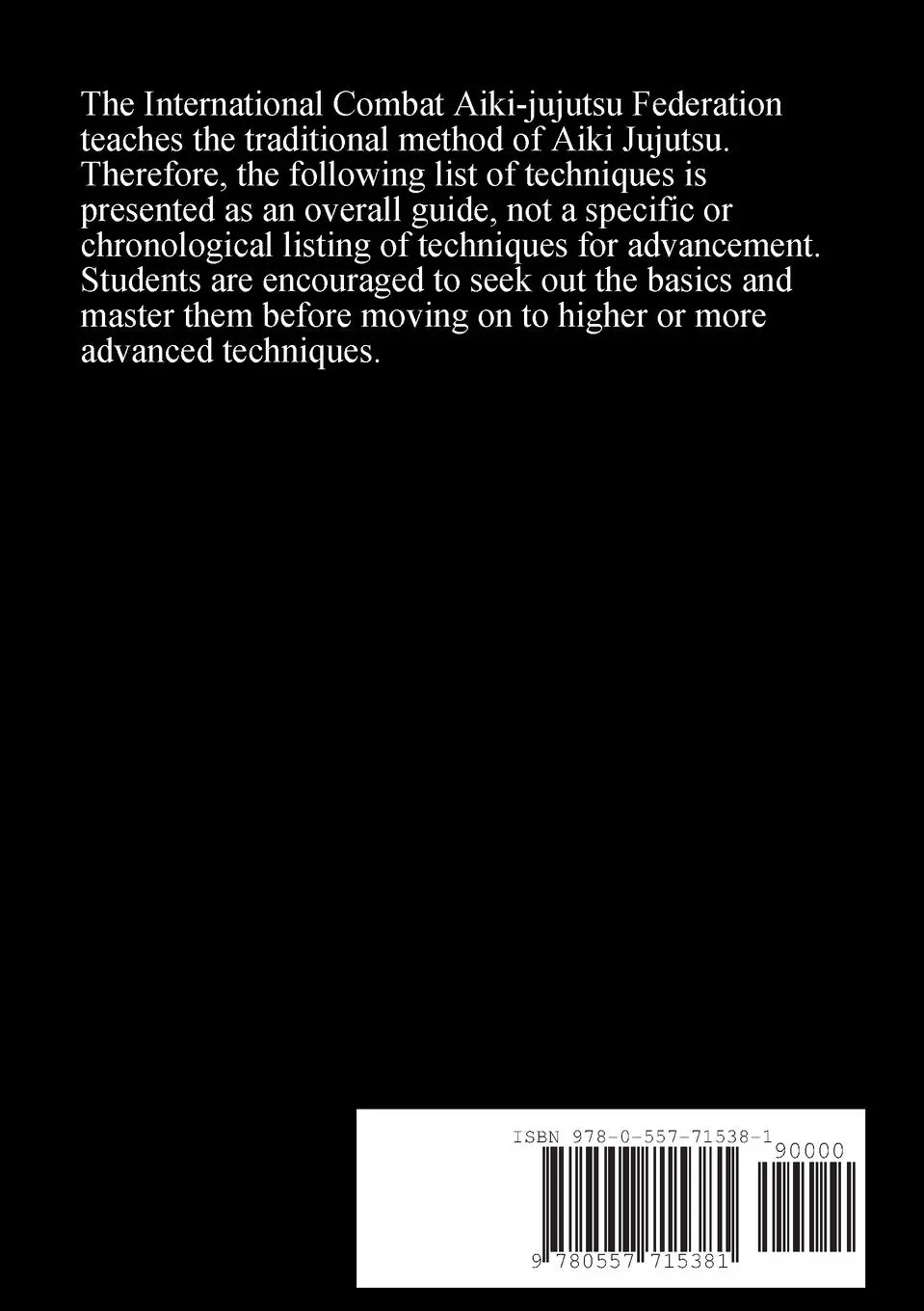 Rückseite: 9780557715381 | ICAJF Aiki-jujutsu Manual | Kyoshi D. E. Chase | Taschenbuch | 2010