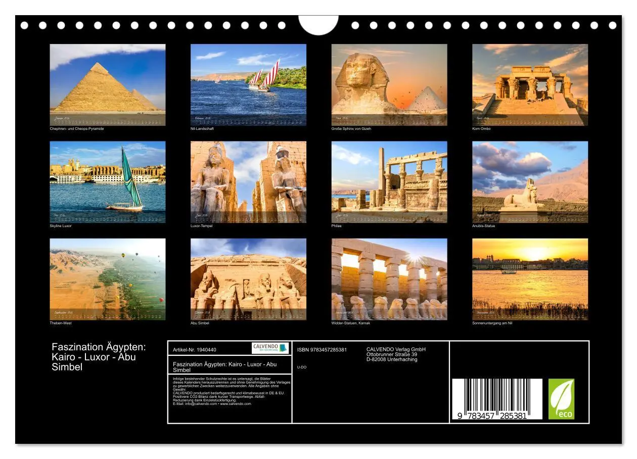 Bild: 9783457285381 | Faszination Ägypten: Kairo - Luxor - Abu Simbel (Wandkalender 2026...