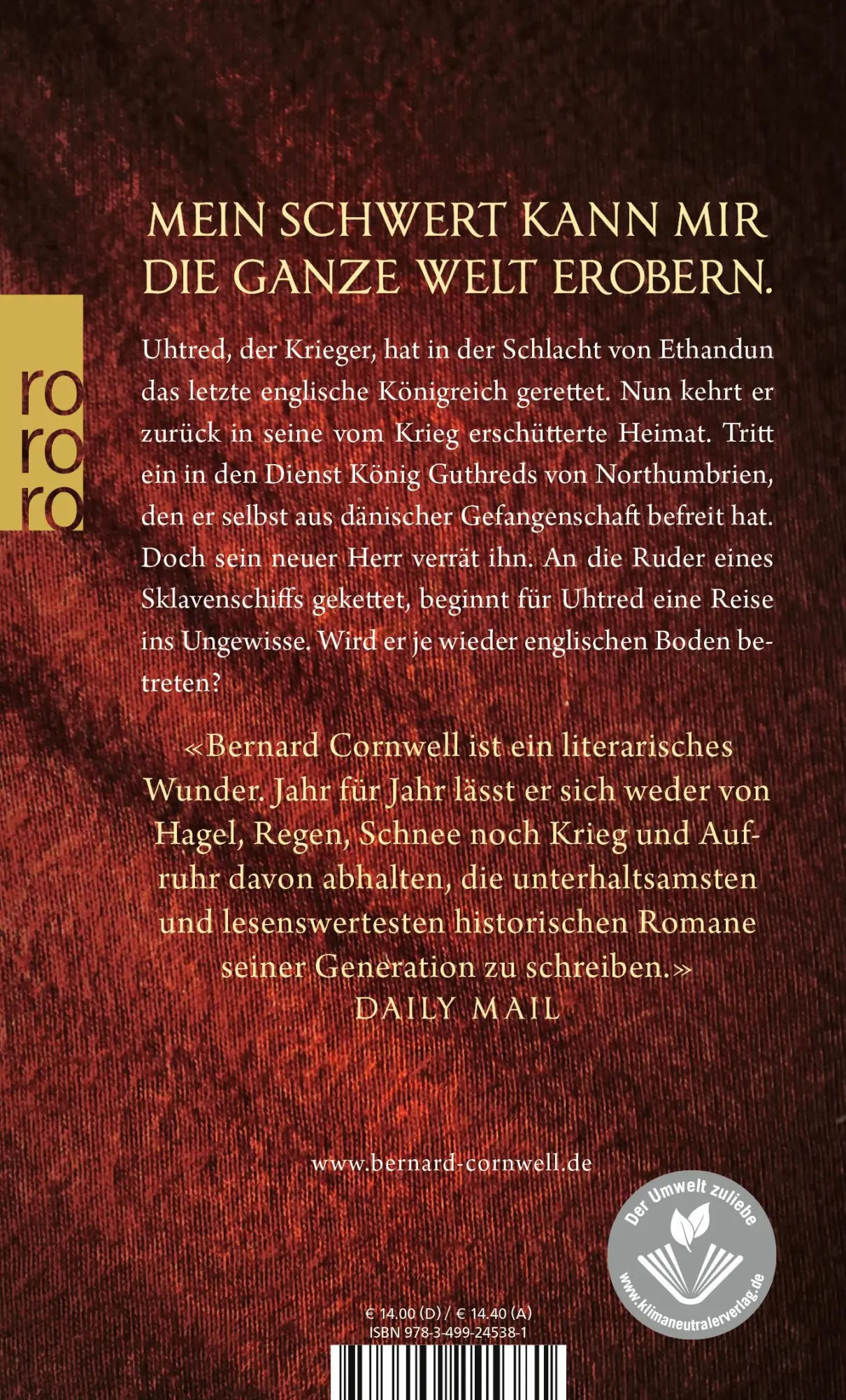 Rückseite: 9783499245381 | Die Herren des Nordens. Uhtred 03 | Bernard Cornwell | Taschenbuch