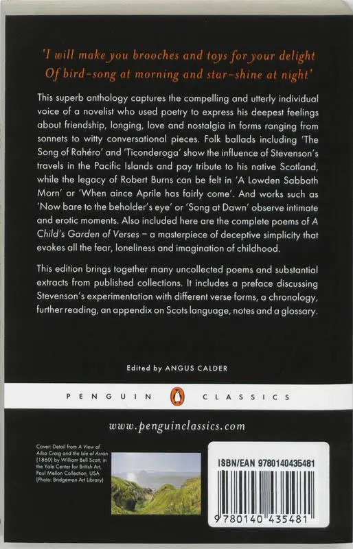 Rückseite: 9780140435481 | Selected Poems | Robert Louis Stevenson | Taschenbuch | Englisch