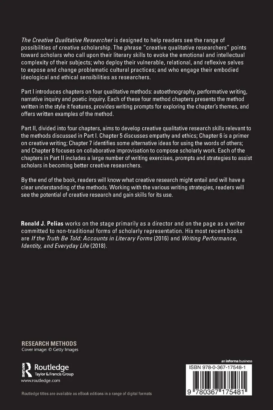 Rückseite: 9780367175481 | The Creative Qualitative Researcher | Ronald J. Pelias | Taschenbuch
