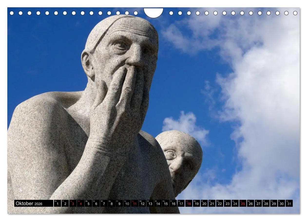 Bild: 9783516125481 | Vigeland Skulpturen Park Oslo (Wandkalender 2026 DIN A4 quer),...