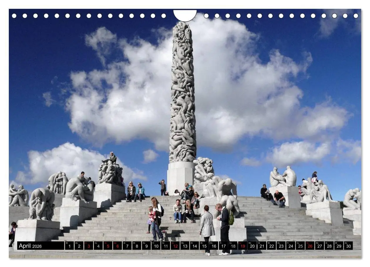 Bild: 9783516125481 | Vigeland Skulpturen Park Oslo (Wandkalender 2026 DIN A4 quer),...