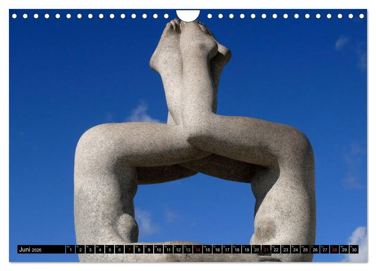 Bild: 9783516125481 | Vigeland Skulpturen Park Oslo (Wandkalender 2026 DIN A4 quer),...