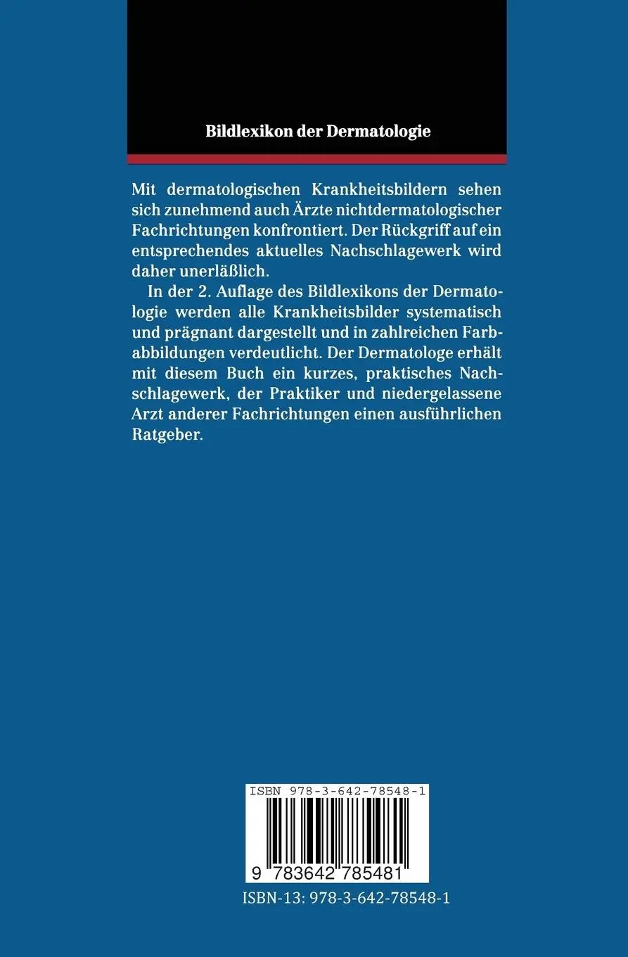 Rückseite: 9783642785481 | Bildlexikon der Dermatologie | Peter Altmeyer (u. a.) | Taschenbuch