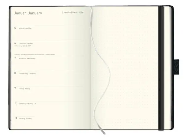 Bild: 9783731885481 | Buchkalender Times Small12 Balaton schwarz 2026 | Verlag Korsch | Buch