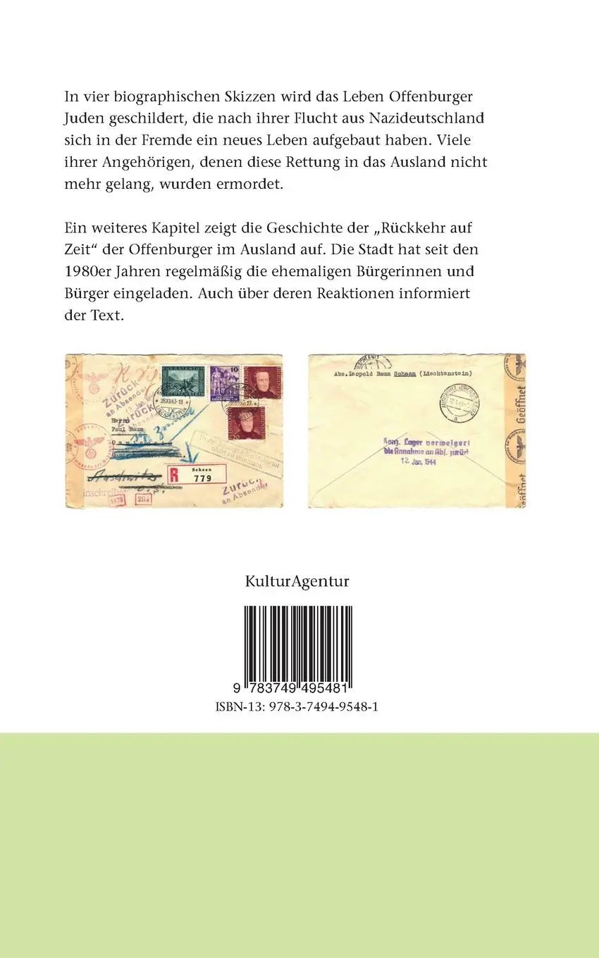 Rückseite: 9783749495481 | Flucht und Vertreibung 1933 - 1945: Rettung in der Fremde | Ruch