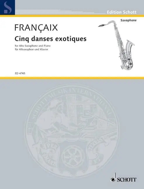 Cover: 9783795795481 | Cinq danses exotiques | Jean Françaix | Broschüre | Edition Schott