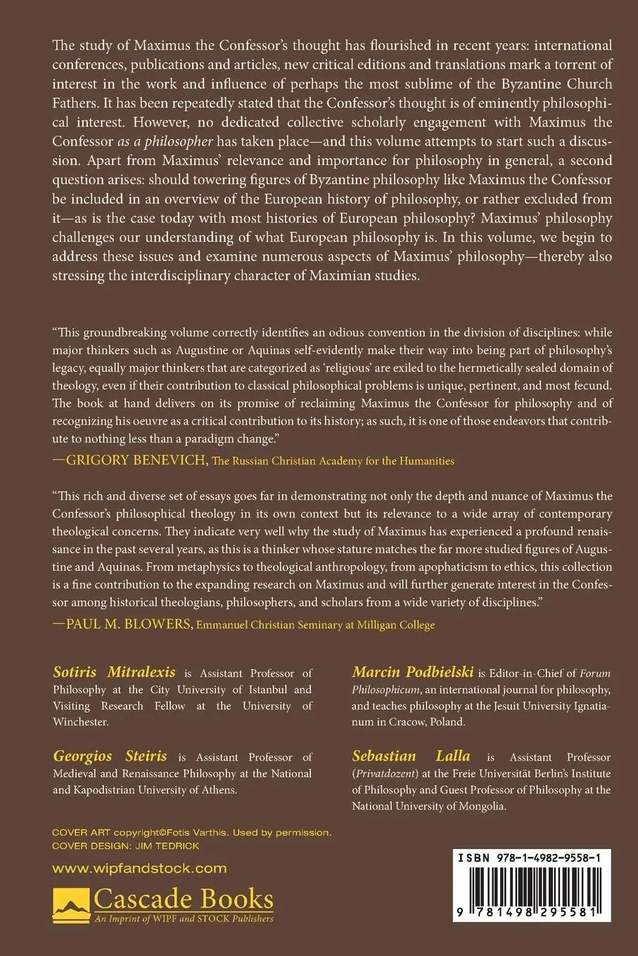 Rückseite: 9781498295581 | Maximus the Confessor as a European Philosopher | Mitralexis (u. a.)