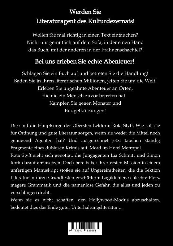 Rückseite: 9783347825581 | Mord im Metropol | Das Kulturdezernat ermittelt | Dreßler (u. a.)