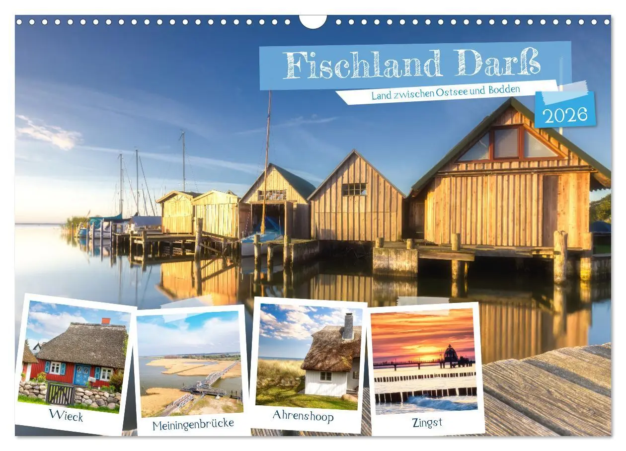 Cover: 9783457575581 | Fischland Darß, Land zwischen Ostsee und Bodden (Wandkalender 2026...
