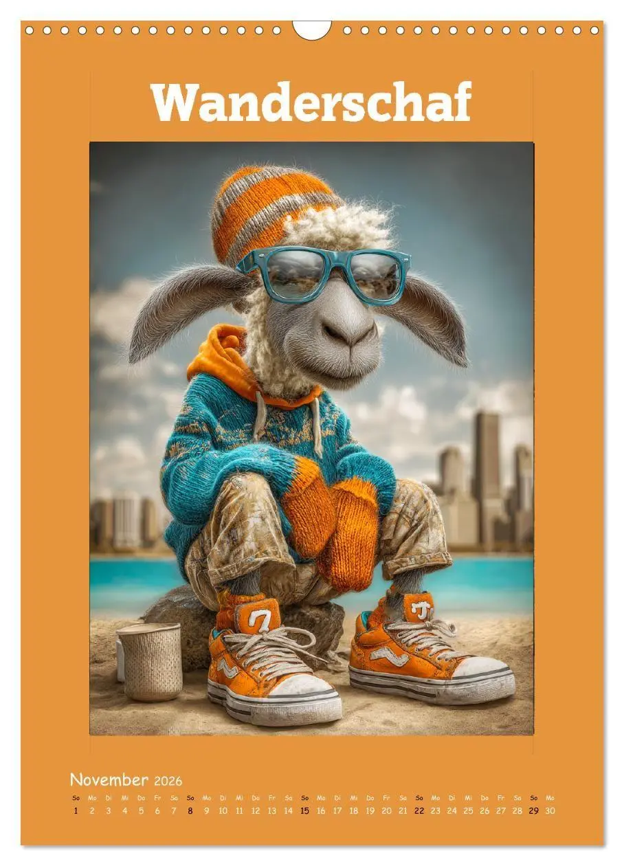 Bild: 9783516735581 | Schafwelt. Coole Schafe im Cartoon-Style (Wandkalender 2026 DIN A3...
