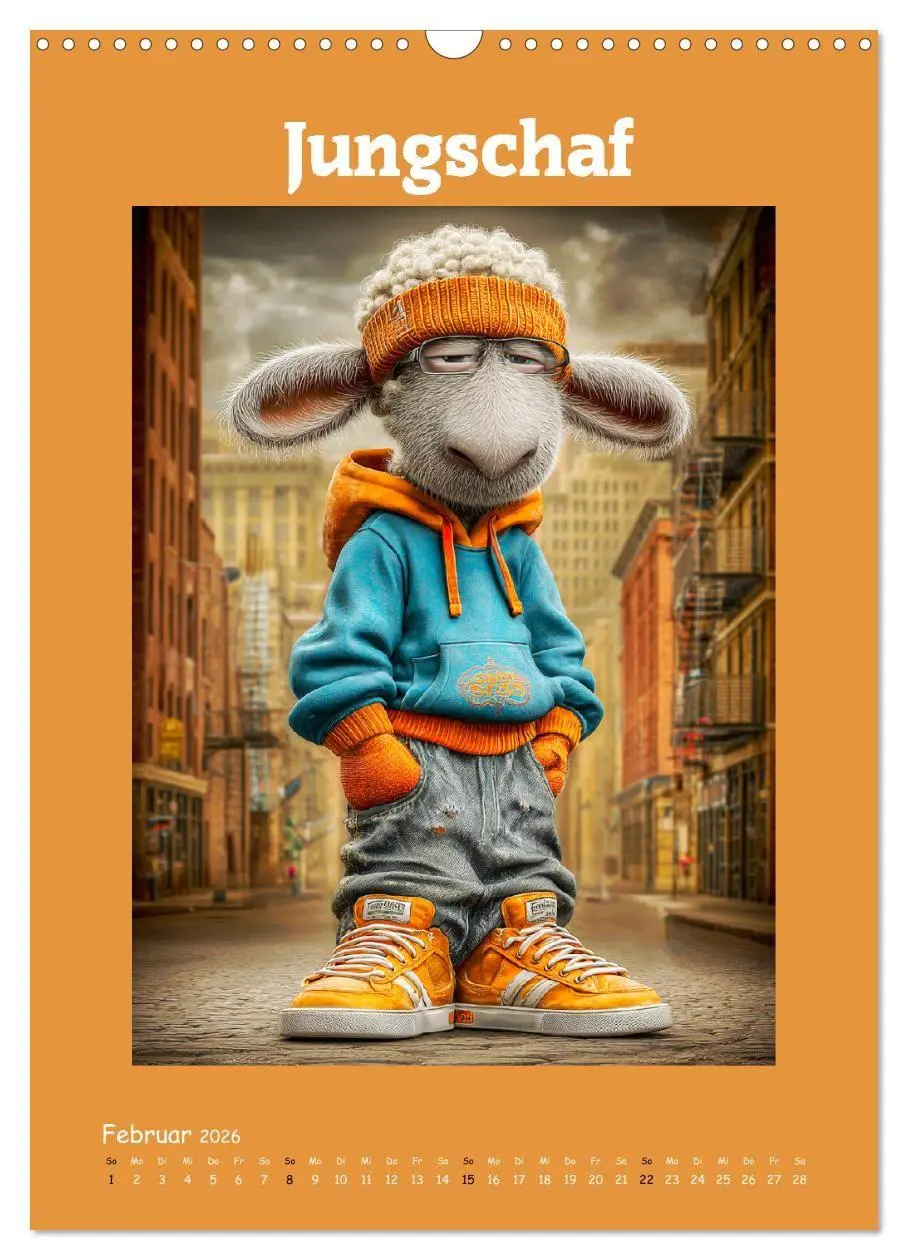 Bild: 9783516735581 | Schafwelt. Coole Schafe im Cartoon-Style (Wandkalender 2026 DIN A3...
