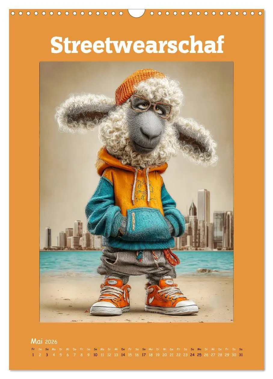 Bild: 9783516735581 | Schafwelt. Coole Schafe im Cartoon-Style (Wandkalender 2026 DIN A3...
