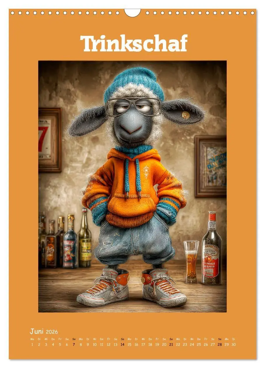 Bild: 9783516735581 | Schafwelt. Coole Schafe im Cartoon-Style (Wandkalender 2026 DIN A3...
