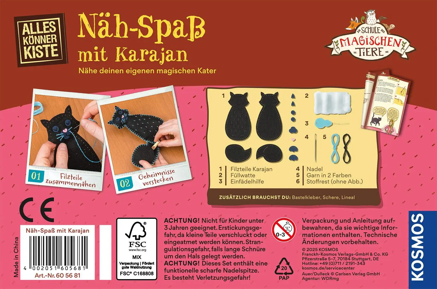 Bild: 4002051605681 | Näh-Spaß mit Karajan | Bastel-Set | Spiel | 605681 | Deutsch | 2025