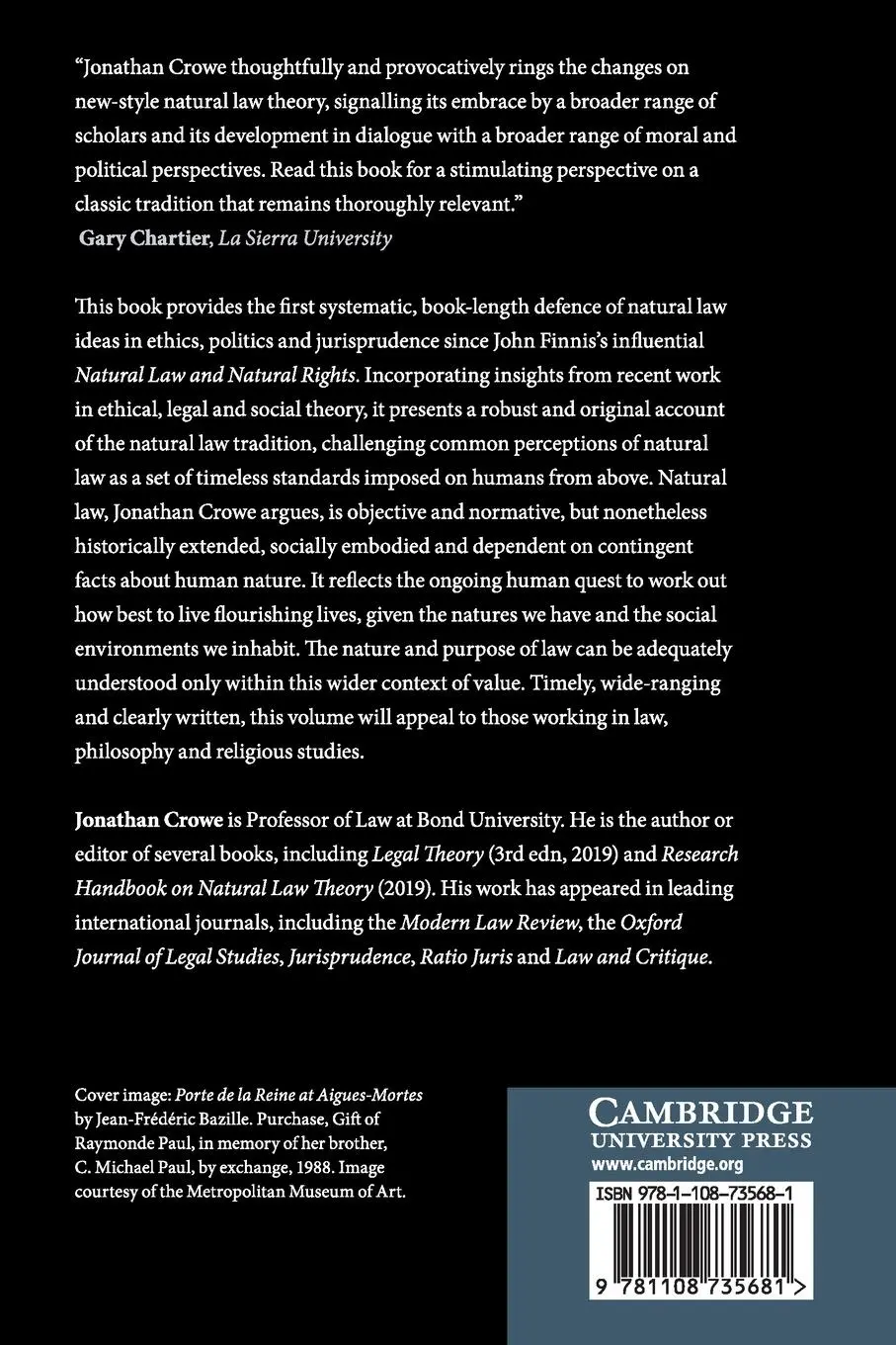 Rückseite: 9781108735681 | Natural Law and the Nature of Law | Jonathan Crowe | Taschenbuch