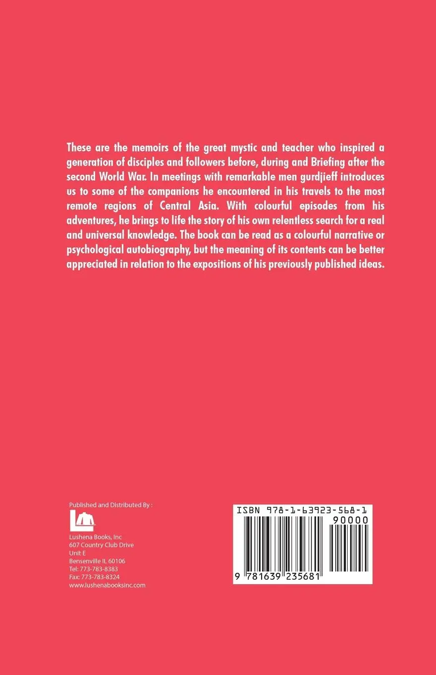 Rückseite: 9781639235681 | Meetings with Remarkable Men | G. Gurdjieff | Taschenbuch | Englisch