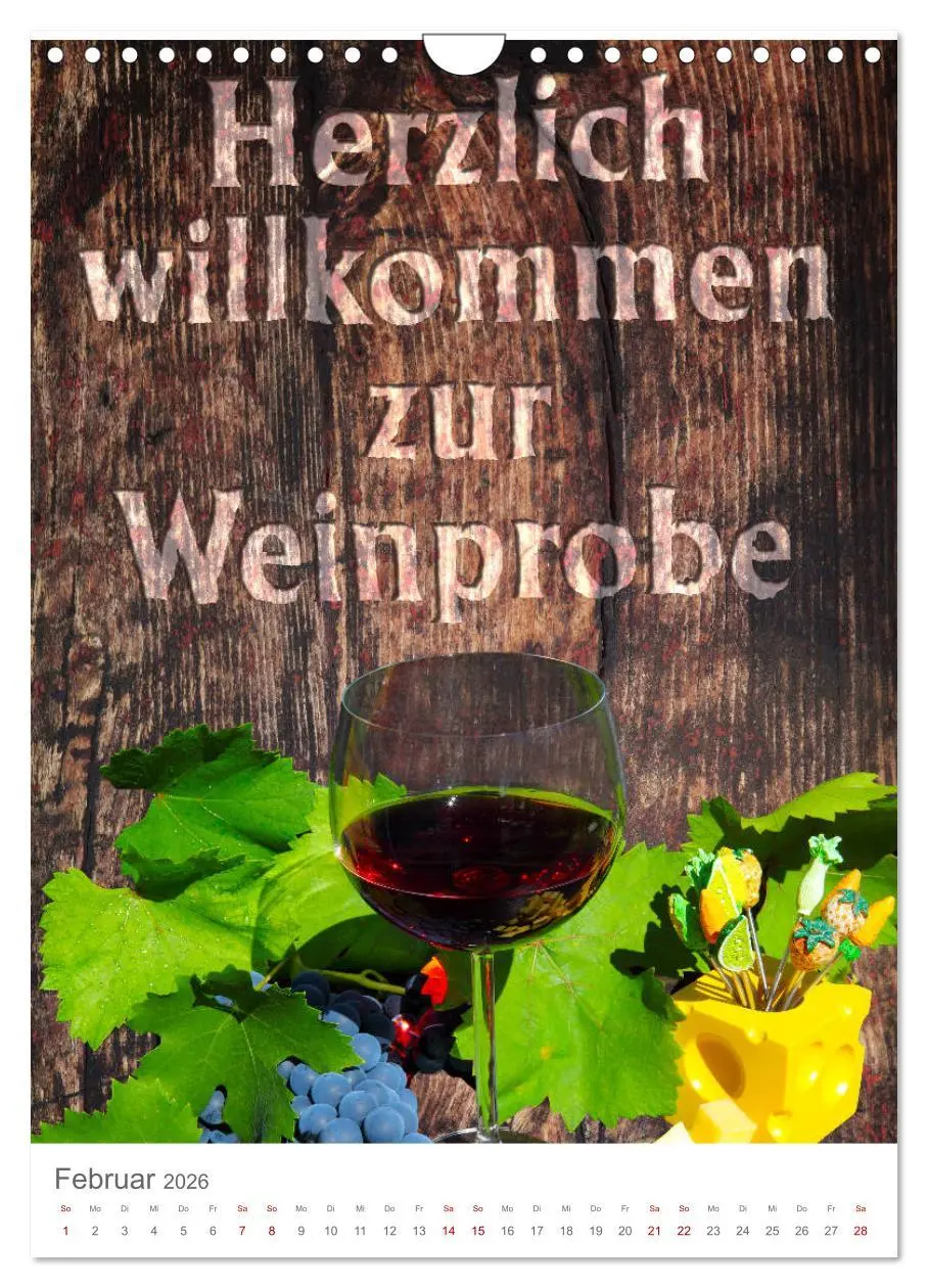 Bild: 9783516415681 | Weinjahr (Wandkalender 2026 DIN A4 hoch), CALVENDO Monatskalender