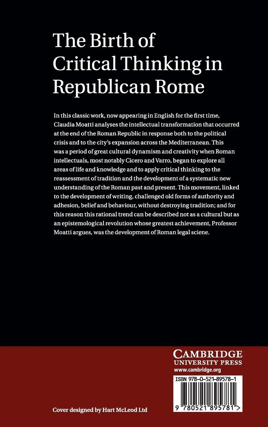 Rückseite: 9780521895781 | The Birth of Critical Thinking in Republican Rome | Claudia Moatti