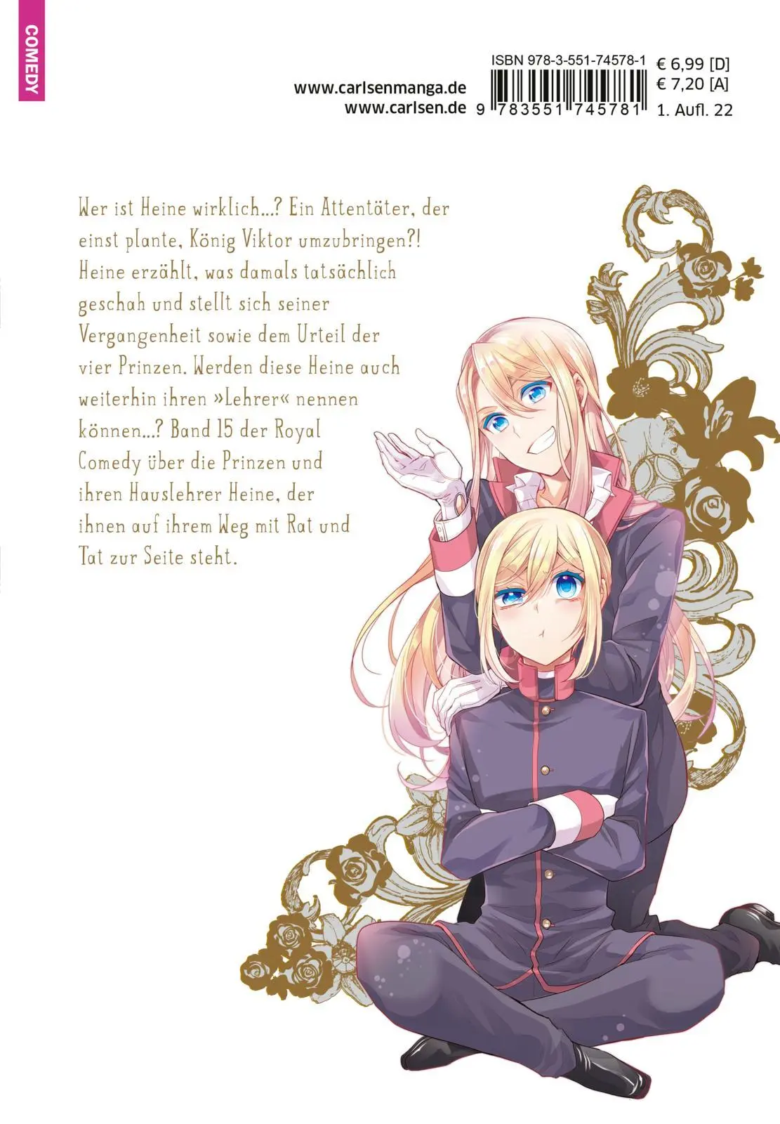 Rückseite: 9783551745781 | The Royal Tutor 15 | Comedy-Manga mit Tiefgang in einer royalen Welt
