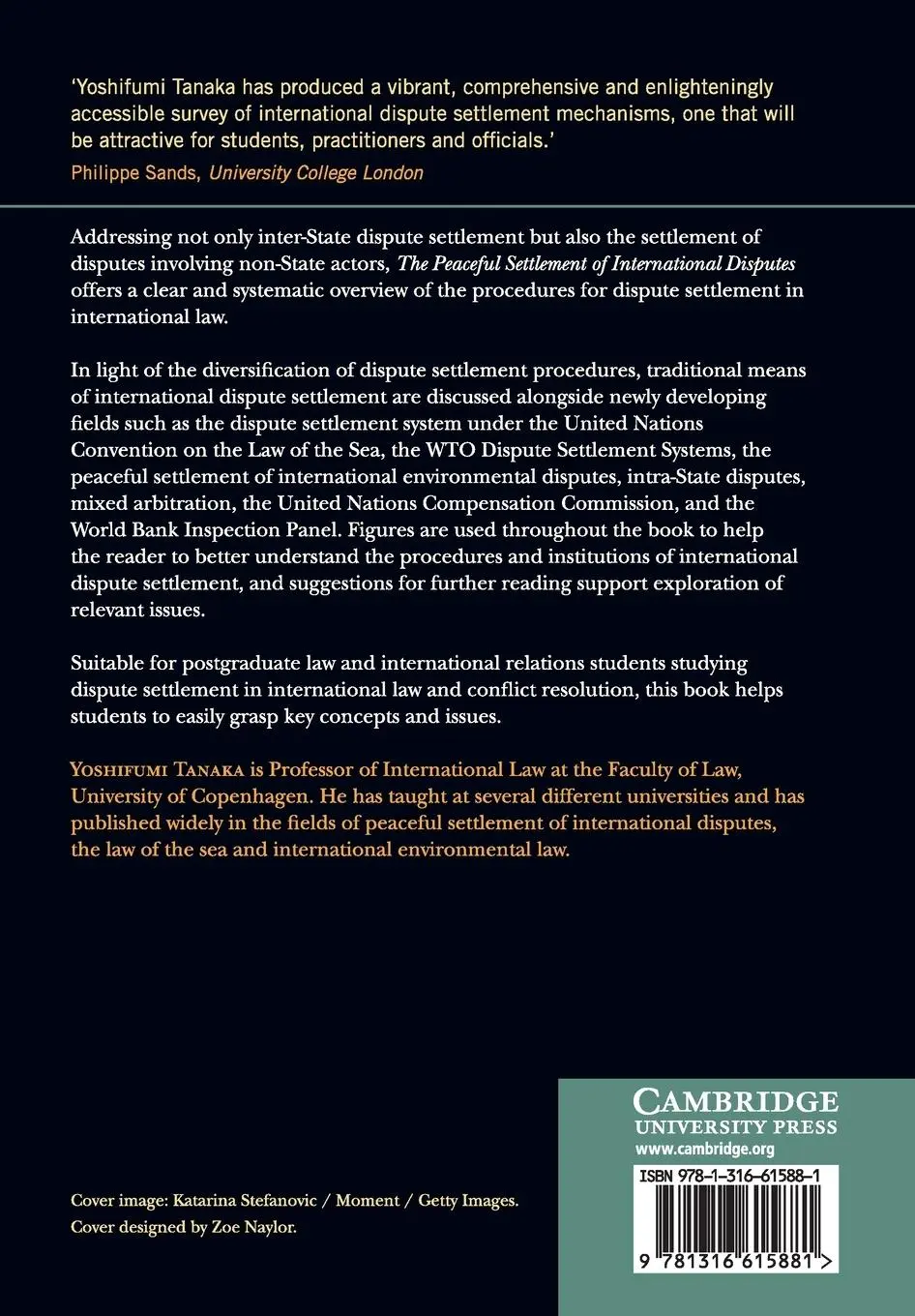 Rückseite: 9781316615881 | The Peaceful Settlement of International Disputes | Yoshifumi Tanaka