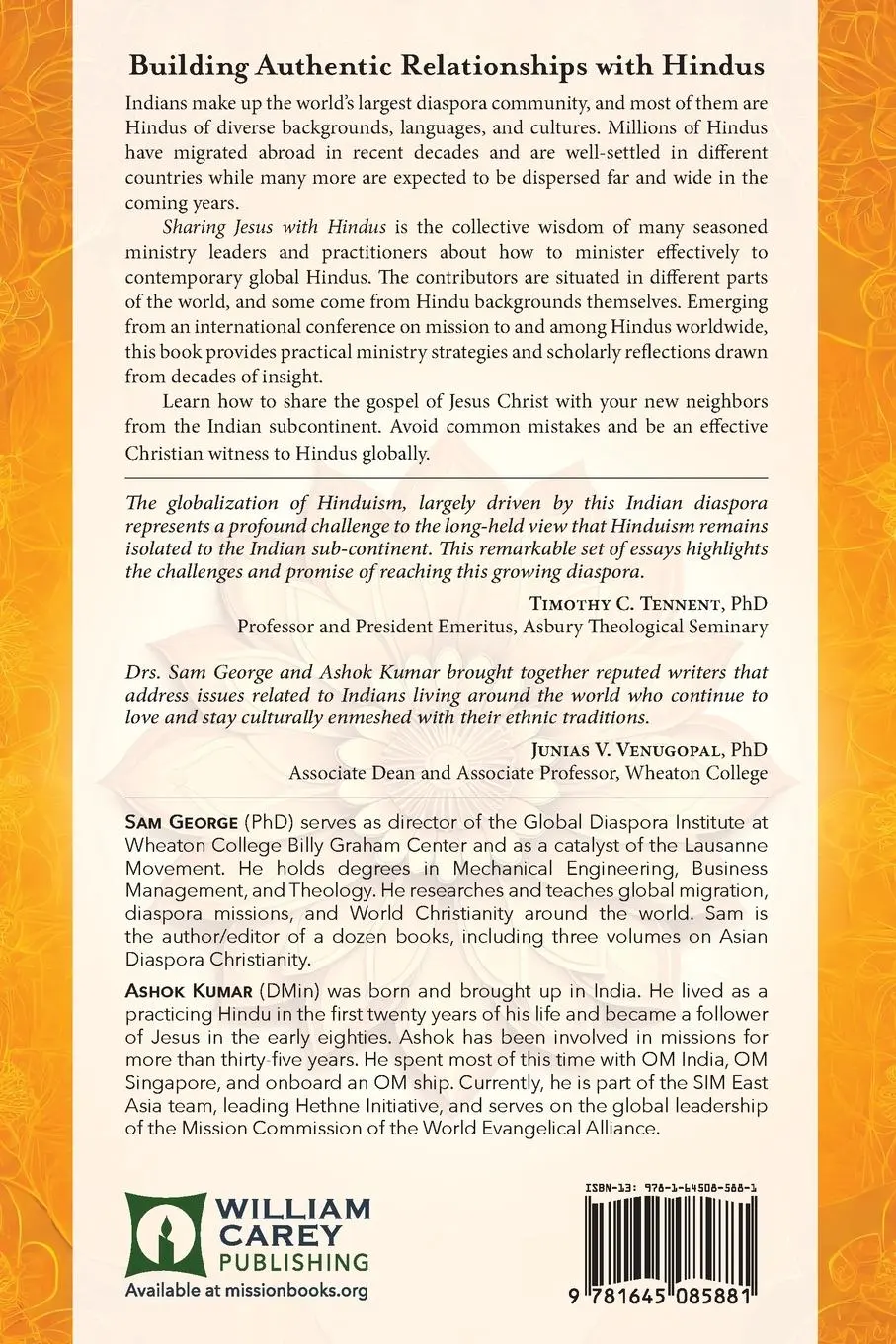 Rückseite: 9781645085881 | Sharing Jesus with Hindus | Global Witness among Hindu Diaspora | Buch