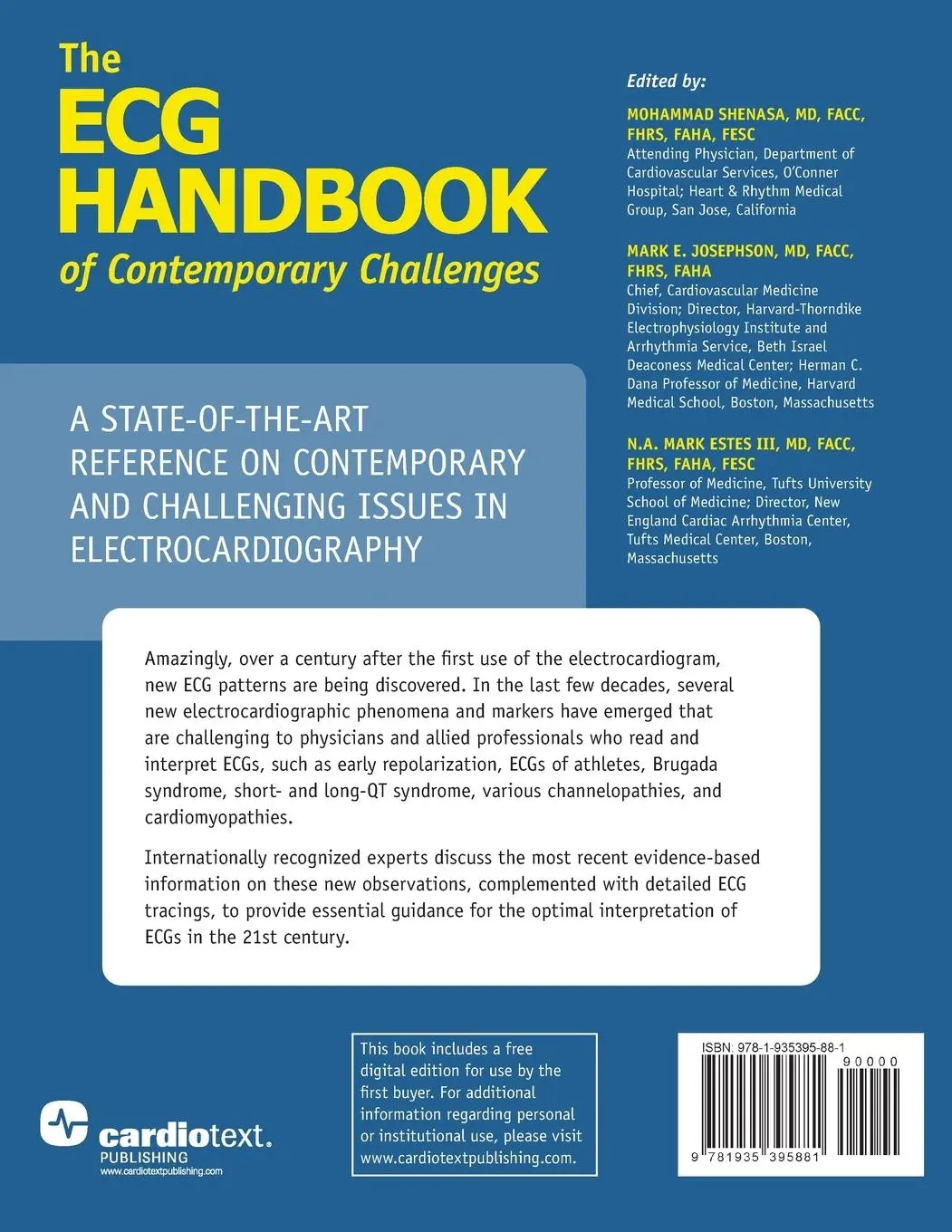 Rückseite: 9781935395881 | ECG Handbook of Contemporary Challenges | Mohammad Shenasa (u. a.)