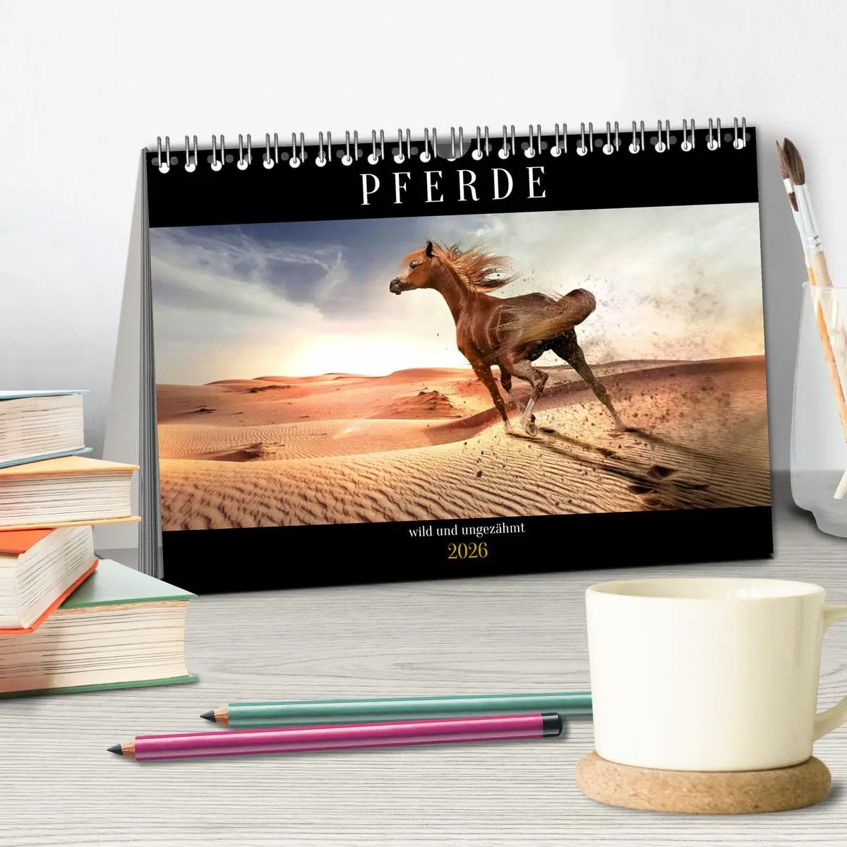 Bild: 9783457545881 | Pferde - wild und ungezähmt (Tischkalender 2026 DIN A5 quer),...